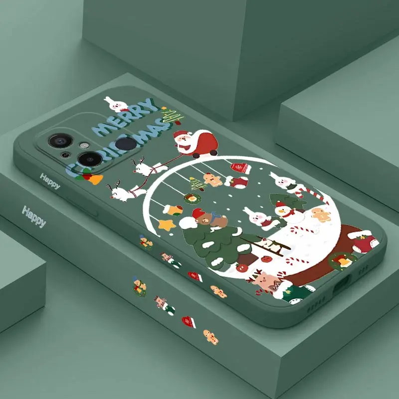 Рождественский снежный силиконовый чехол для телефона Xiaomi Redmi 12C 12 10A 9A 9C 10C 10 9T 9 A1 Чехол