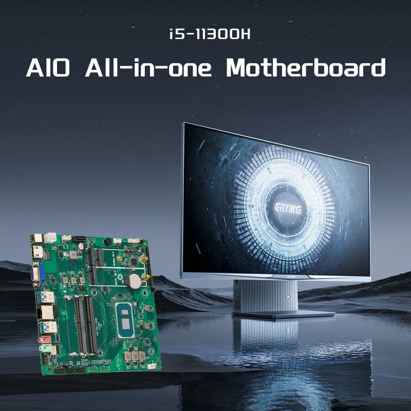 ГОТОВАЯ Материнская плата AIO All-in-one с Встроенным процессором Core CPU i5-11300H Для коммерческого использования По Индивидуальному заказу Компьютерный Комплект В сборе