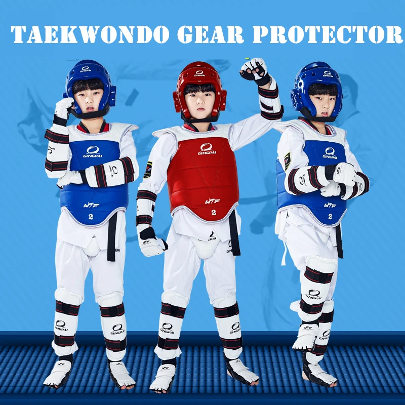 5 Шт. Одобренных WTF защитных приспособлений для тхэквондо, шлем, защита для груди, голени, рук, детские головные уборы для каратэ, MMA Kick Body, Hugo Head Gear