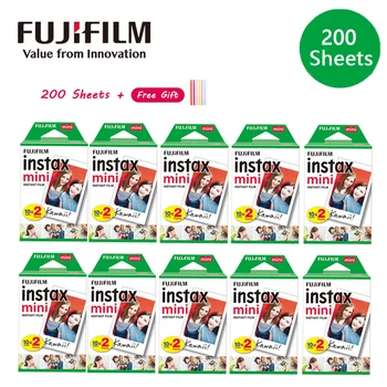 10-200 Листов 3-дюймовой пленки Fujifilm white Edge для Instax Mini12 11 7+ 9 40 90 70 Камера мгновенной печати Link Liplay Fuji Instant Film  5