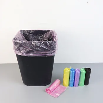 6 Цветов Бытовой 5 рулонов Одноразовый Вкладыш для мусорного ведра Пластиковый мешок для мусора Рулонная крышка Пакеты для контейнеров для хранения домашнего мусора  10