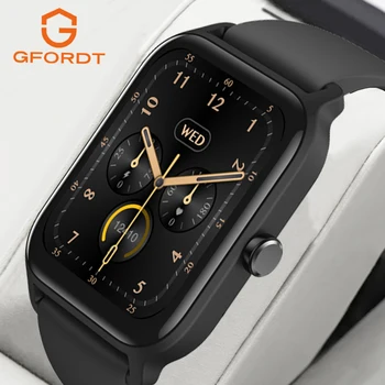 GFORDT НОВЫЕ 1,8-дюймовые смарт-часы с функцией Bluetooth для мужчин и женщин, монитор сердечного ритма, кислорода в крови, спортивные смарт-часы для Android iOS  10