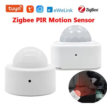Tuya/eWeLink Zigbee PIR Датчик Движения Умный Детектор Движения Человека Мини Инфракрасный Детектор Домашней Безопасности Автоматизация Для Smart Life  5