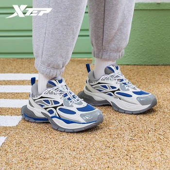 Xtep Спортивная обувь для мужчин 2024 Весенние боевые тренировки Мужская спортивная обувь уличной прочности Модные Мягкие кроссовки 976119330001  10
