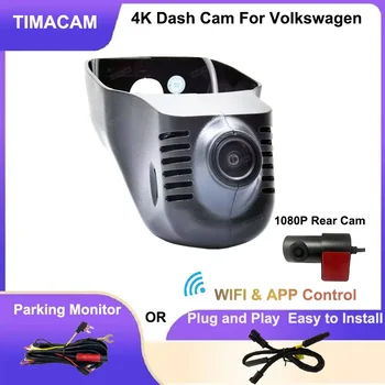 Автомобильный Видеорегистратор 4K Dash Cam Передняя и Задняя Камеры Для Volkswagen VW Passat Golf Tiguan Touran Jetta Arteon Polo Touareg Multivan Magotan  10