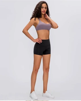 Альтернативы бренда Lulu, короткие 3-дюймовые шорты для йоги с высокой посадкой, штаны для йоги, колготки для бега, штаны для бега, шорты для бега  4