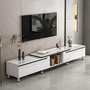 Белый шкаф для телевизора в гостиной, Передвижные Современные ящики для хранения телевизионного столика fernseher schrank room furniture MQ50DS  5