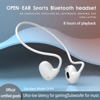 Беспроводные наушники Bluetooth для занятий спортом и бегом для ношения на голове, облегченные 5.3 True Stereo Air Conductive Шумоподавление Bluetooth Earpho  5