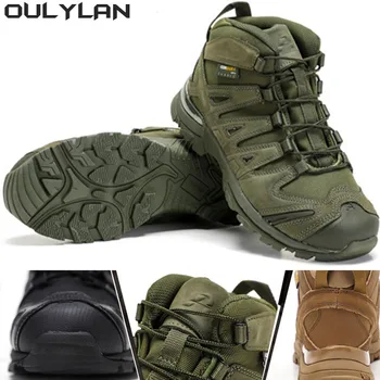 Военные Армейские Тактические ботинки, Мужские ботинки для пустыни, Армейские боевые ботинки, Мужские ботинки для пустыни со средним верхом, Спортивные Кроссовки для горного кемпинга.  10