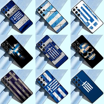 Греция Греческие Национальные Флаги Силиконовый Чехол Для Samsung Galaxy S8 S9 S10 S20 FE S21 Plus Note 20 Ultra S22 Ultra Cover  10