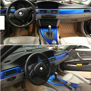 Для BMW 3 серии E90 E91 2005-2012 Внутренняя Центральная панель управления Дверная ручка Наклейка из углеродного волокна Наклейки Аксессуары для стайлинга автомобилей  10