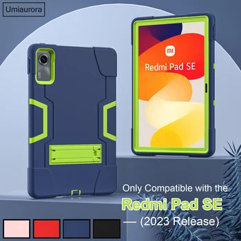 Для Xiaomi Redmi Pad SE 11 дюймов 2023 Чехол Для Планшета Детский Жесткий ПК Силиконовый Гибридный Бронированный Чехол Для Всего Тела Сверхмощная Подставка Shell Funda  5