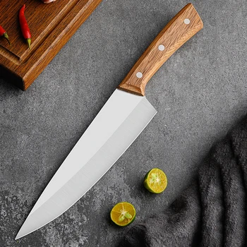 Кухонные Ножи из нержавеющей стали Японский Нож шефповара Острый Нож для разделки мяса Рыбы и суши Резак для приготовления пищи по дому  10