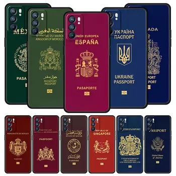 Марокко Украина Сделай сам Паспорт Для OPPO Find X5 A54 5G Чехол для телефона A53 A52 A9 A57 A16 A15 A95 A76 A74 A12 Reno8 Reno6 Pro 5G Чехол  5