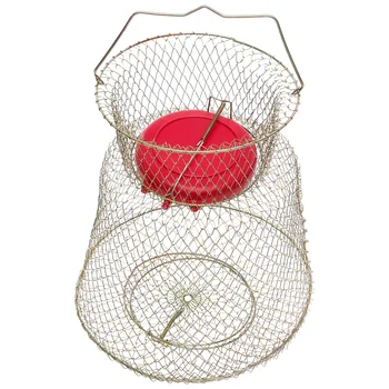 Металлическая сетка для защиты рыбы, Защитная Клетка для рыбы, Корзина для рыбы, Клетка для рыболовной сети с плавающей чашей  5