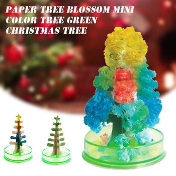 Мини-Кристаллизованная Рождественская елка Интересная Романтическая Растущая Цветущая Рождественская Елка 2024 Для детей, Забавные подарки ручной работы для детей  5
