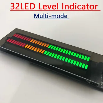 Многорежимный 32LED Индикатор Уровня Музыкального Спектра Дисплей Атмосферный Свет Стерео Аудио Ритмическая Лампа VU Метр DC 12V 24V АВТОМОБИЛЬНЫЙ Плеер  5