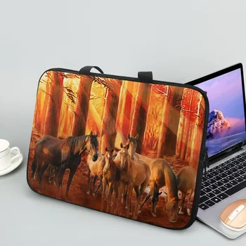 Модный портфель для взрослых с 3D племенной лошадью, новая популярная портативная сумка для планшета на молнии, мягкий чехол для ноутбука, 2023 г.  10