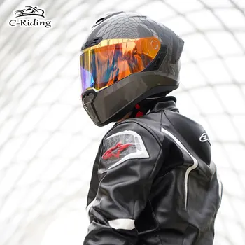Мотоциклетный шлем с полным лицом для взрослых, для уличных гонок, Casco Для мужчин и женщин, шлем Capacete, ветрозащитный, одобренный ECE DOT.  10