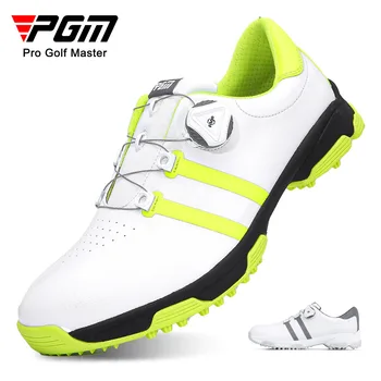 Новая мужская обувь для гольфа PGM, повседневная спортивная обувь, водонепроницаемая и нескользящая обувь на шнуровке, мужская обувь для гольфа  10