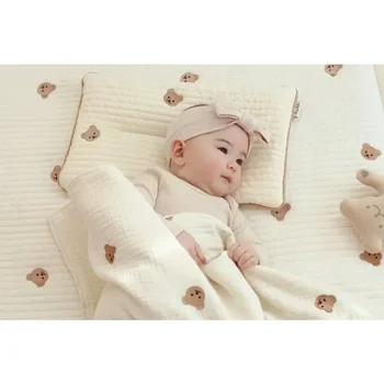 Новая подушка для детского сада, подушка для детского сна, Хлопчатобумажная карточка с вышивкой, Детская подушка, Дышащая настройка поглощения пота  10