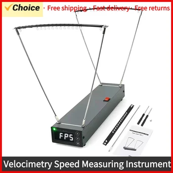 Прибор для измерения скорости 0-2000 миль в секунду Инструмент для измерения скорости лука Спидометр из алюминиевого сплава с навесом  10