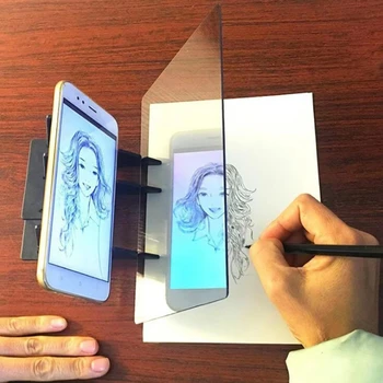Проекционная копировальная доска для детского рисования Копировальный стол Sketch Оптическая доска для рисования Sketch Wizard Подставка для затемнения зеркального отражения  10