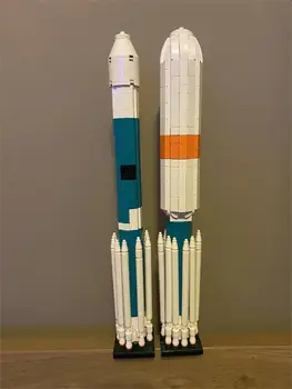 Ракета MOC Deltaed III в масштабе 1: 110, ракета-носитель, строительный блок, спутник для исследования космического пространства, Кирпичная модель, Научная игрушка, подарок для детей  10