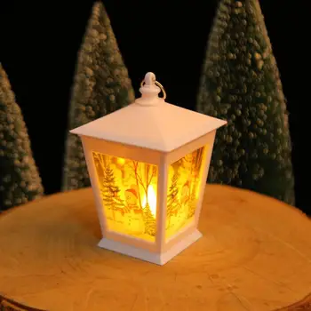 Рождественский фонарь Рождественская декоративная лампа Санта Светодиодный фонарь Санта Клаус Веселые Рождественские украшения для домашней Рождественской елки  5