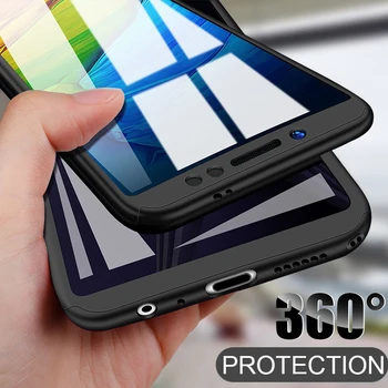 Роскошный Чехол Для Телефона 360 С Закаленным Стеклом Xiaomi Redmi Note 11 11S 10 10S 9 9S 8 7 6 Pro 9A 9C 8A 7A 6A POCO X3 NFC Cover  5