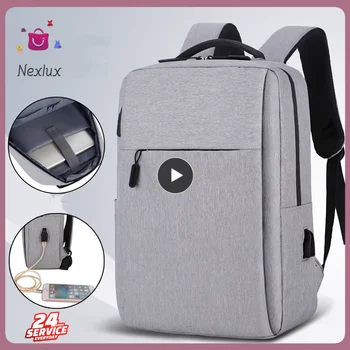 Рюкзак Мужской Деловой Для отдыха, Повседневный Компьютерный рюкзак для путешествий, сумка для переноски через USB Большой емкости, простая сумка для мозга  10