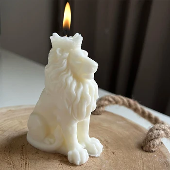 Свеча Lion King Силиконовая Форма для изготовления Ароматической штукатурки своими руками Ароматические свечи Dominant Lion Креативные Украшения домашнего рабочего стола  5