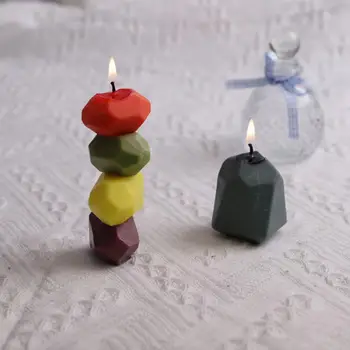 Силиконовая форма для изготовления свечей в форме камня, креативная форма для свечей, форма для торта, форма для шоколада  5