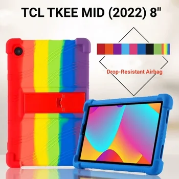 Силиконовый чехол с 4 противоударными подушками безопасности для TCL TKEE Mid Case Kids 2022, защитный чехол для 8-дюймового планшетного ПК с задней подставкой  5
