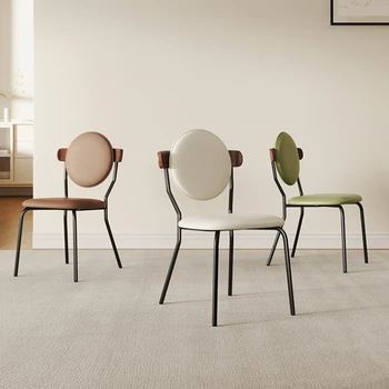 Современная спинка, скандинавские кухонные обеденные стулья, стол, переносные обеденные стулья для гостиной, Расслабляющая мебель для дома YX50DC  4