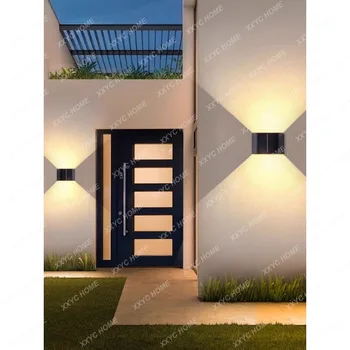 Солнечный Водонепроницаемый настенный светильник для мытья наружных ворот, двора, виллы, настенного светильника, ландшафтного светильника  10