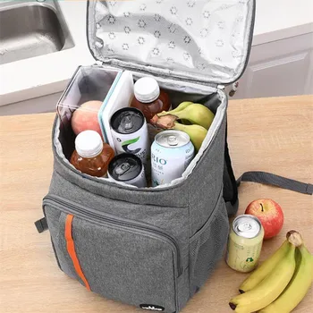 Тепловой рюкзак большой емкости объемом 18 л, водонепроницаемый холодильник для пикника, сумка для ланча, сохраняющий свежесть, изолированный герметичный рюкзак  10
