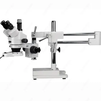 Тринокулярный стереоскопический микроскоп-AmScope поставляет 3,5-90-кратный тринокулярный стереоскопический микроскоп с зумом + люминесцентная лампа  5