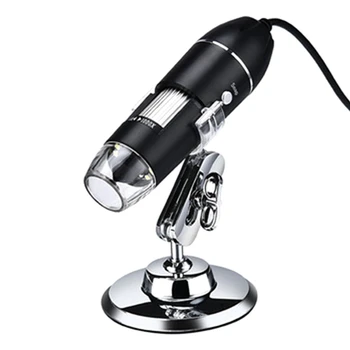 Цифровой микроскоп USB 3 в 1, эндоскопическая камера, регулируемое увеличение с кронштейном для ПК, 1600X  2