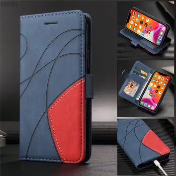 Чехол Для телефона Samsung Galaxy Note 9 Кожаный Бумажник Откидная Крышка Note9 Note8 SamsungNote 8 Чехлы Роскошные Простые Двухцветные В Виде Ракушки Capa  5