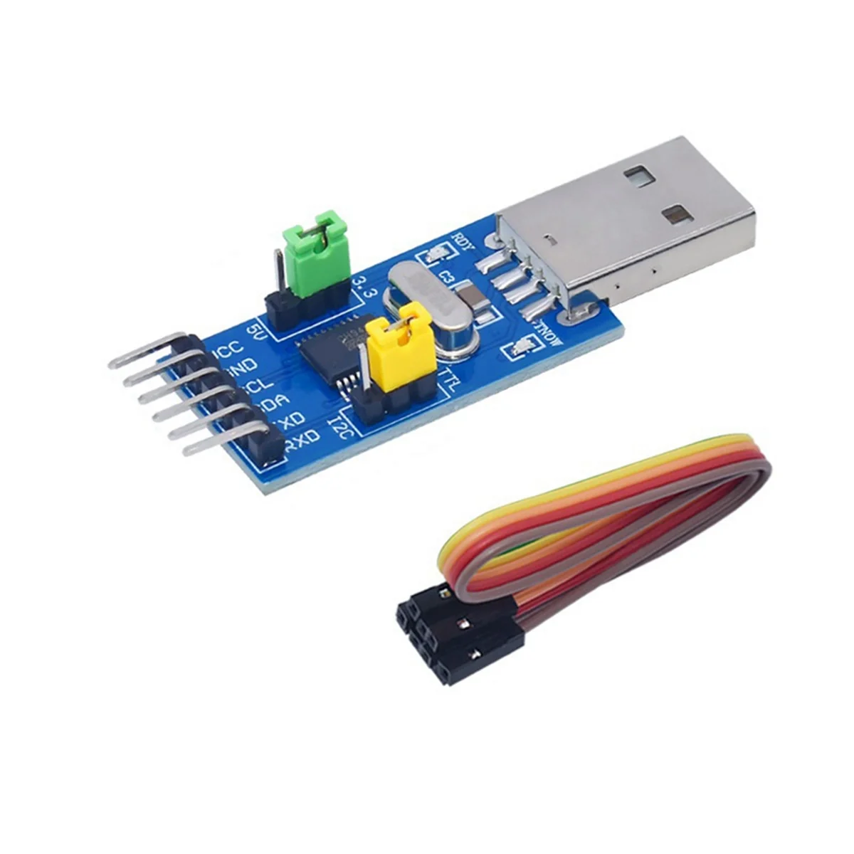 Модуль адаптера USB к IIC, модуль адаптера преобразователя USB в IIC I2C UART Электронные компоненты