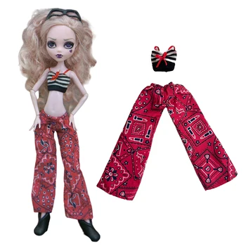 1 Комплект одежды хорошего качества для куклы Monstering High Для куклы 1/6 для девочек, игрушки для кукол, мягкая повседневная одежда  5