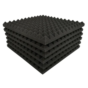 12 Упаковок Звуконепроницаемой пены пирамидальной формы, Звукоизоляционная панель для изоляции эхо-басов  10