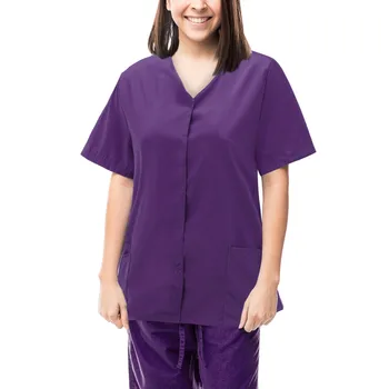 2023 Хирургическая униформа для медсестер, Женские медицинские скрабы для медсестер, Верхняя Однотонная рабочая одежда, Клиническая защитная униформа Доктора и медсестры  10