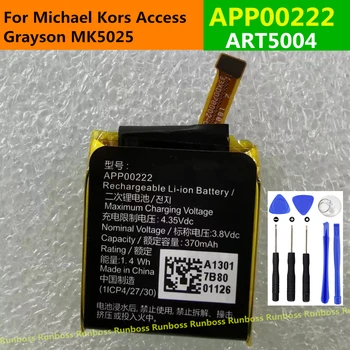 3,8 В 370 мАч APP00222 Оригинальный Высококачественный Аккумулятор Для Apack Michael Kors Access Grayson MK5025 ART5004 Смарт-Часы-Телефон  10