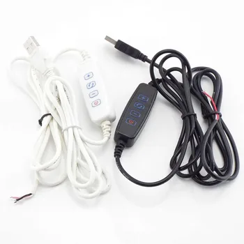 3-контактный светодиодный диммер постоянного тока 5 В, удлинительный кабель, USB-порт, Линия питания, Провод для регулировки яркости, Переключатель цвета, адаптер для светодиодной лампы  10