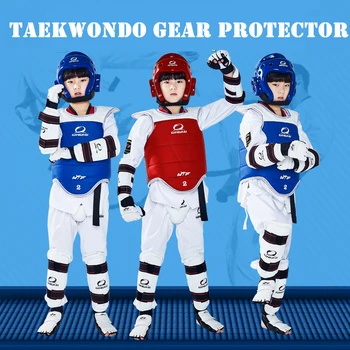 5 Шт. Одобренных WTF защитных приспособлений для тхэквондо, шлем, защита для груди, голени, рук, детские головные уборы для каратэ, MMA Kick Body, Hugo Head Gear  5