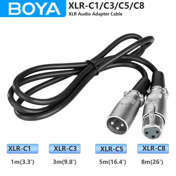 BOYA XLR-C1 C3 C5 C8 XLR Аудио Кабель-адаптер для Создания видео, Перекодирования Аудио Интерфейса для Интервью с XLR Микрофоном Youtube  5