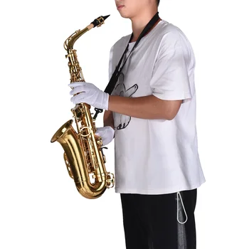 Eb Alto Saxophone Brass Paint 802 Клавишный инструмент для саксофона с полным набором аксессуаров для профессионального исполнения  5
