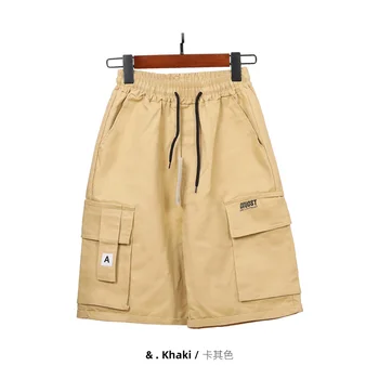 JHK · BD Летние мужские хлопчатобумажные шорты-карго с несколькими карманами, мужские модные однотонные быстросохнущие шорты, мужские уличные дышащие военные шорты  5